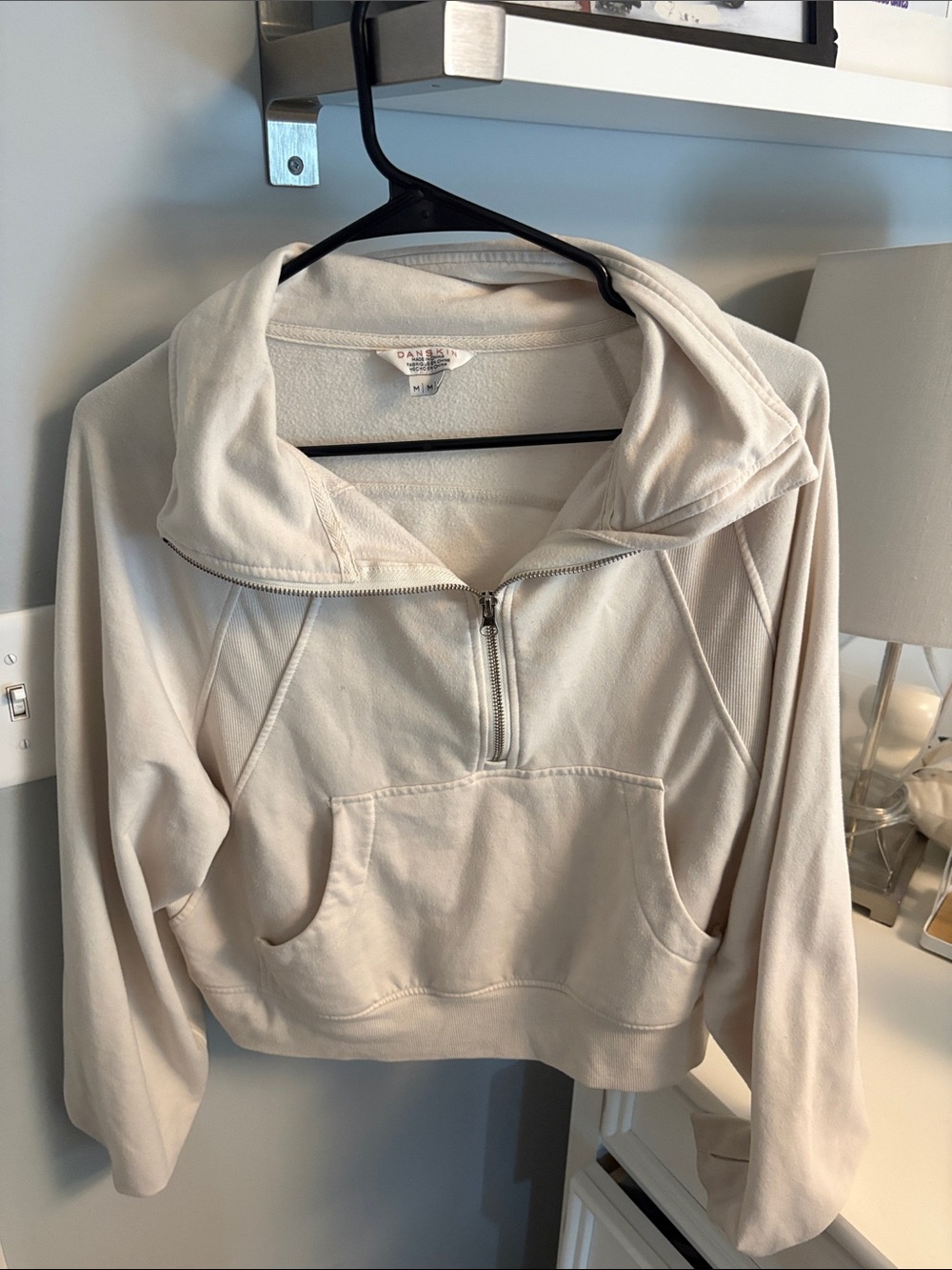 Danier Off-White Half-Zip Pullover Hoodie
